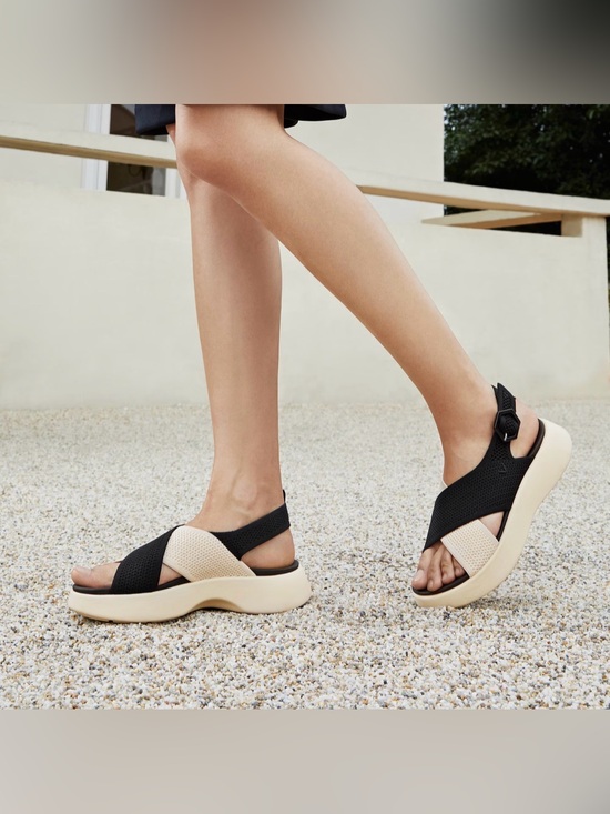 Vivaia Shoes - New NIB Vivaia AdaptAll Walker Sandals Kara 2.0 black ivory sling back 7.5